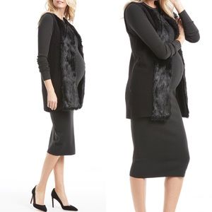 NWT Maternity-Friendly Ella Moss Faux Fur Vest